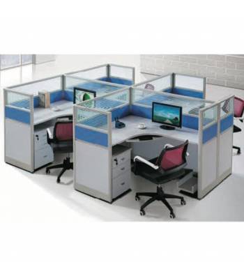 B38 Office Table With Partition/ Workstation With Assembly