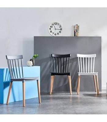 CC 023 Dining Chairs w Solid Wood Leg