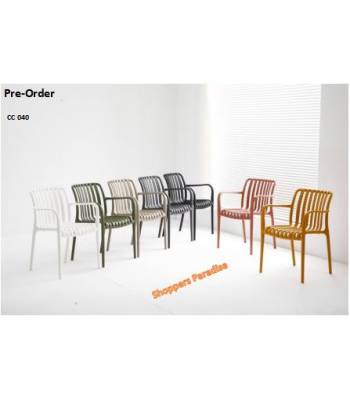 CC 040 Nordic Dining Chair Household Plastic Chair Modern Minimalist Dining Room Backrest Chair Stackable Outdoor Chair