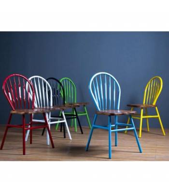CSC 002 Retro Solid Wood Dining Chairs