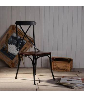 CSC 018 Industrial Solid Wood Dining Chair