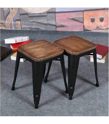 CSC 019 Retro Solid Wood Dining Stool chair