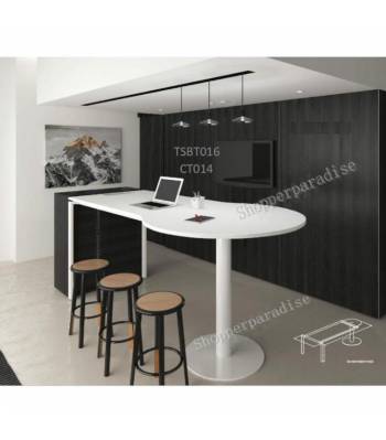 CT 014 TSBT 016 High Conference table w Wire Box, High Meeting Table, Office High Bar Table