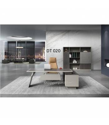 DT 020 Director Table w L Shape Cabinet