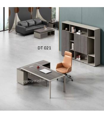 DT 021 Director Table w L Shape Cabinet