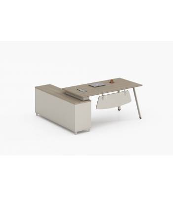 DT 022 Director Table With L Shape Cabinet