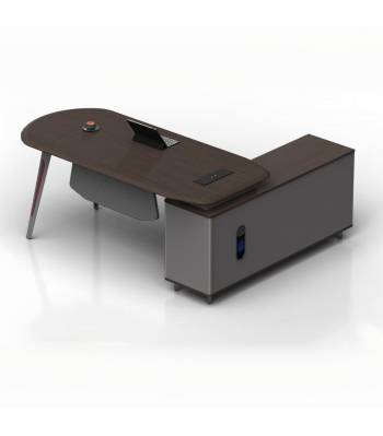 DT 023 Director Table With L Shape Cabinet