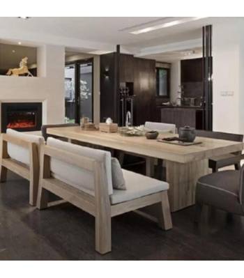 E010 PO Solid Wood Dining Table W Chair E