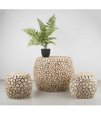 E021 Solid Wood Round Coffee table E