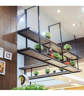 E103 PO Hanging Solid Wood Display Rack E