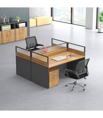 H102 Workstations With H-Panel Partition With Divider