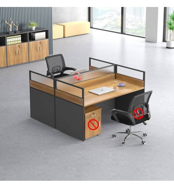 H102 Workstations With H-Panel Partition With Divider