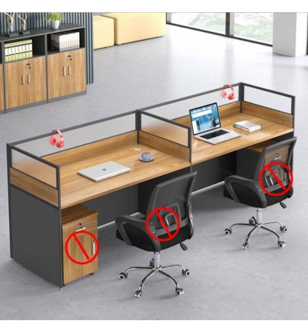 H103 Workstations With E-Panel Partition With Divider