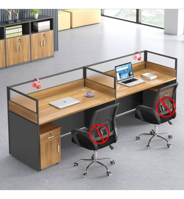 H103 Workstations With E-Panel Partition With Divider