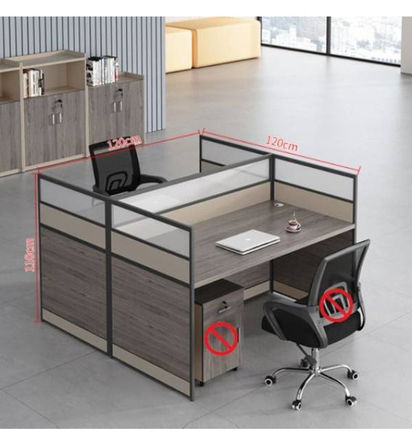 H202 Workstations With H-Panel Partition Executive High Partition Face to Face