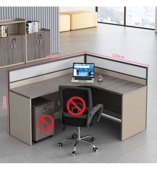 H301 - L Shape Workstation With High Partition