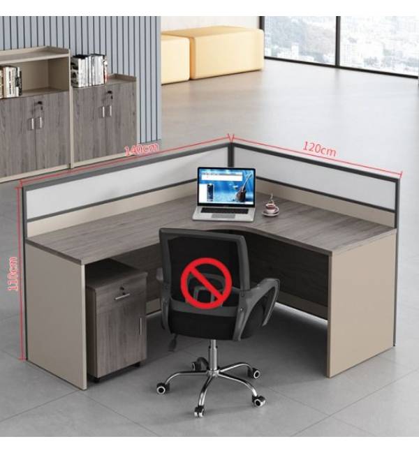 H301 - L Shape Workstation With High Partition