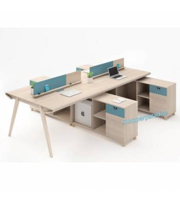 JY 001 L Shape Executive Workstation With Bevel Edge Design Workstations With Fixed Cabinet Office Table System Furniture With Password Lock Cubicle Partition Divider Set Pedestal