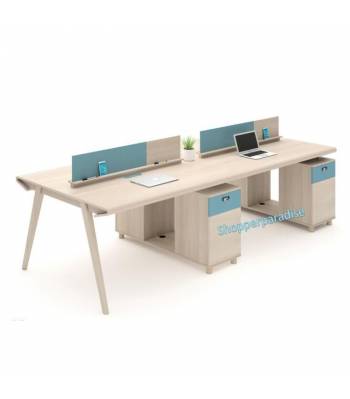 JY 010 Executive Workstation w bevel edge design, Workstations w fixed cabinet, Office Table, System Furniture w password lock, Cubicle Partition Divider Set Pedestal