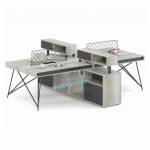 LK 001 L Shape Executive Workstation/ Workstations With Cabinet Office Table System Furniture Cubicle Partition Divider Set Pedestal