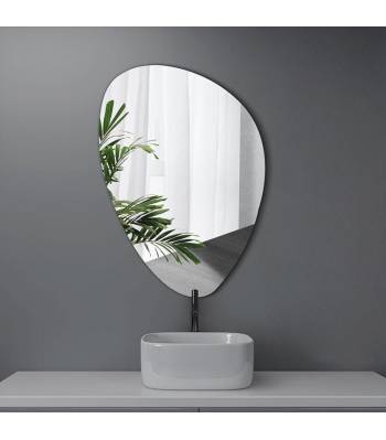 M022 Minimalist Mirror, Irregular shape frameless Mirror