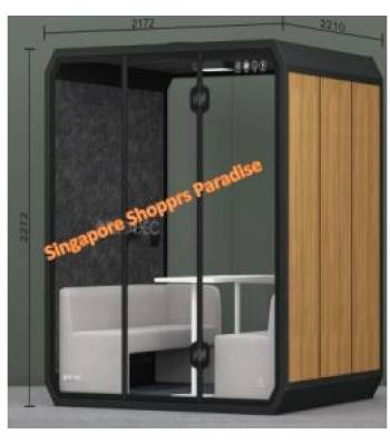 PB Series -Six Pax  Office Pod/ chatting room/recording studio/meeting pod/ Acoustic pod/ SoundProof Pod/Privacy Pod/ Portable Pod/Official Supplier of Acoustic Pods for Beijing 2022 Winter Olympics/ Singapore ISO-TUV/ Singapore Green Label/ SGS Certified