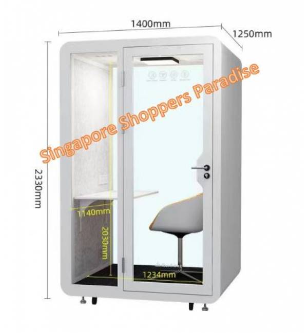 POD 150 Single Pax Phone Booth/ Office Acoustic Phone Booth With Additional Space Area