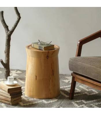 SS 001 Retro Solid Wood Tree Stump Stool