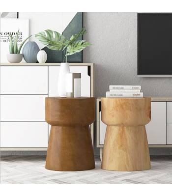 SS 004 Retro Solid Wood Tree Stump Stool