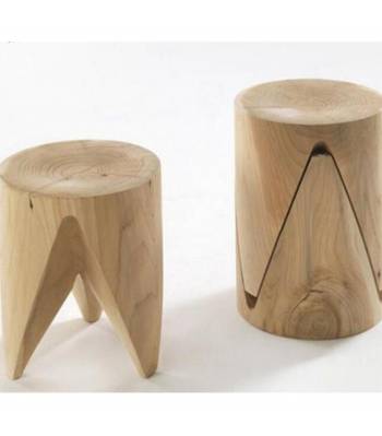 SS 006 Retro Solid Wood Tree Stump Stool