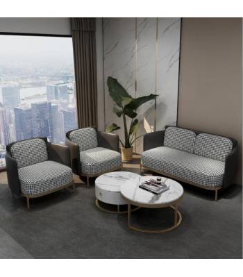 Sofa 020 PU+Fabric Sofa 1+2+3 Seaters