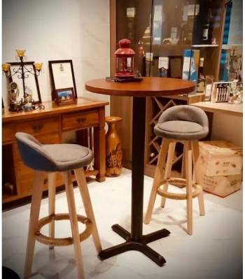 TSBT 013 Solid Wood High Bar Table, Round Shape Bar Table