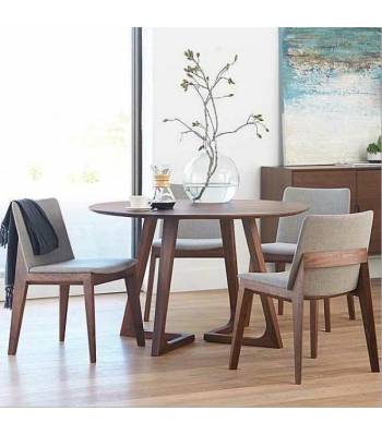 TSDTR 004 Solid Wood Round Table w Solid Wood Leg