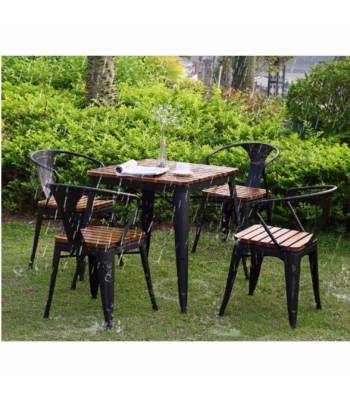 [Pre-Order] TSDT 002 CSC 003 Outdoor Plastic Wood Table & Plastic Wood Chair