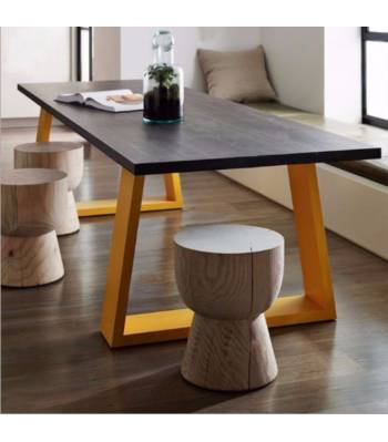 TSDT 006 SS 002 Wood Dining Table Stool