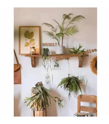 WSS 017 Rustic Solid Wood Wall Shelves