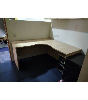 L shape, Computer table Executive Workstation, study with partition, with/without pedestal/cabinet Office Table, System Furniture Office Table, Cubicle Partition Divider Set iron powder coat USED