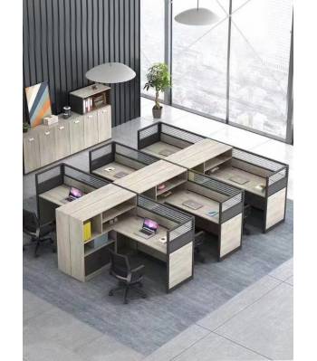 B146 L Shape Executive Workstation Office Table System Furniture Cubicle Partition Divider Set Pedestal With Assembly