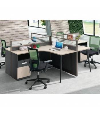 B15 Office Table w Partition/Workstation B  Office Table System Furniture Cubicle Partition Divider Set Pedestal without assembly