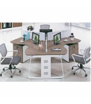 B36 Office Table With Partition/ Workstation With Assembly