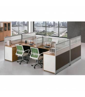 B41 Office Table w Partition/Workstation/B  with assembly