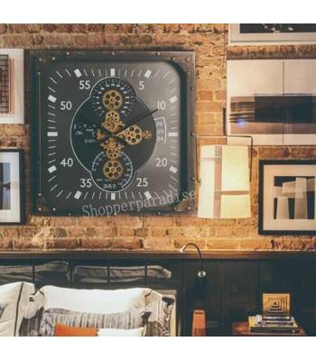 CL010 Wall Clock w Moving Gear