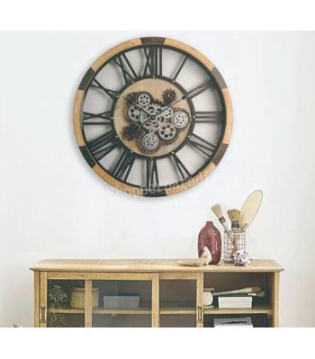 CL014 Wall Clock w Moving Gear