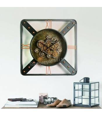 CL016 Wall Clock w Moving Gear
