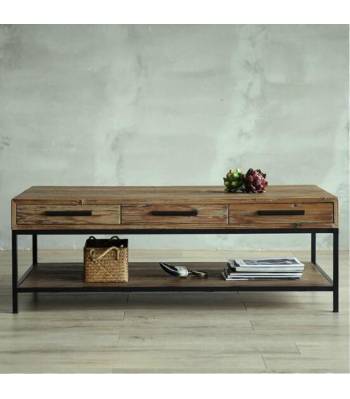 TVS 003, Retro/Vintage/Loft /Industrial Solid Wood TV Console