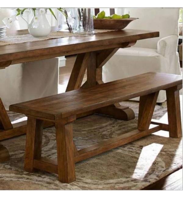 E017 PO Solid Wood Dining Table Bench E