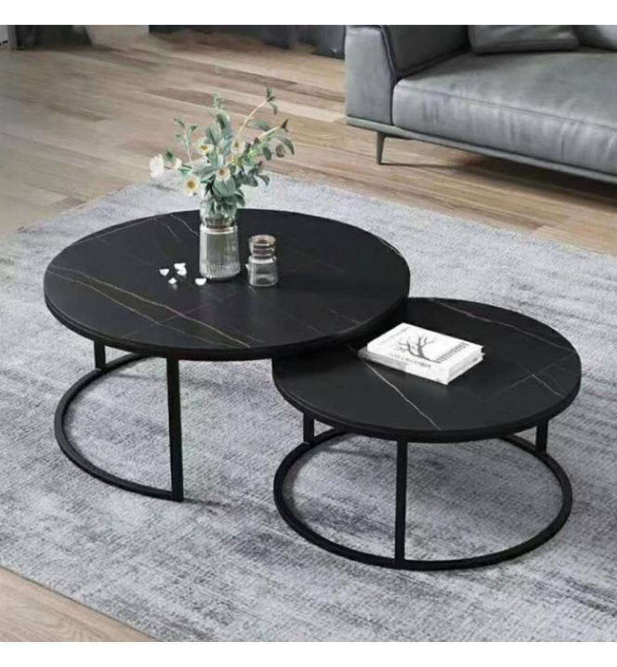 TSST 02 Sintered Stone Nesting Coffee Table Set