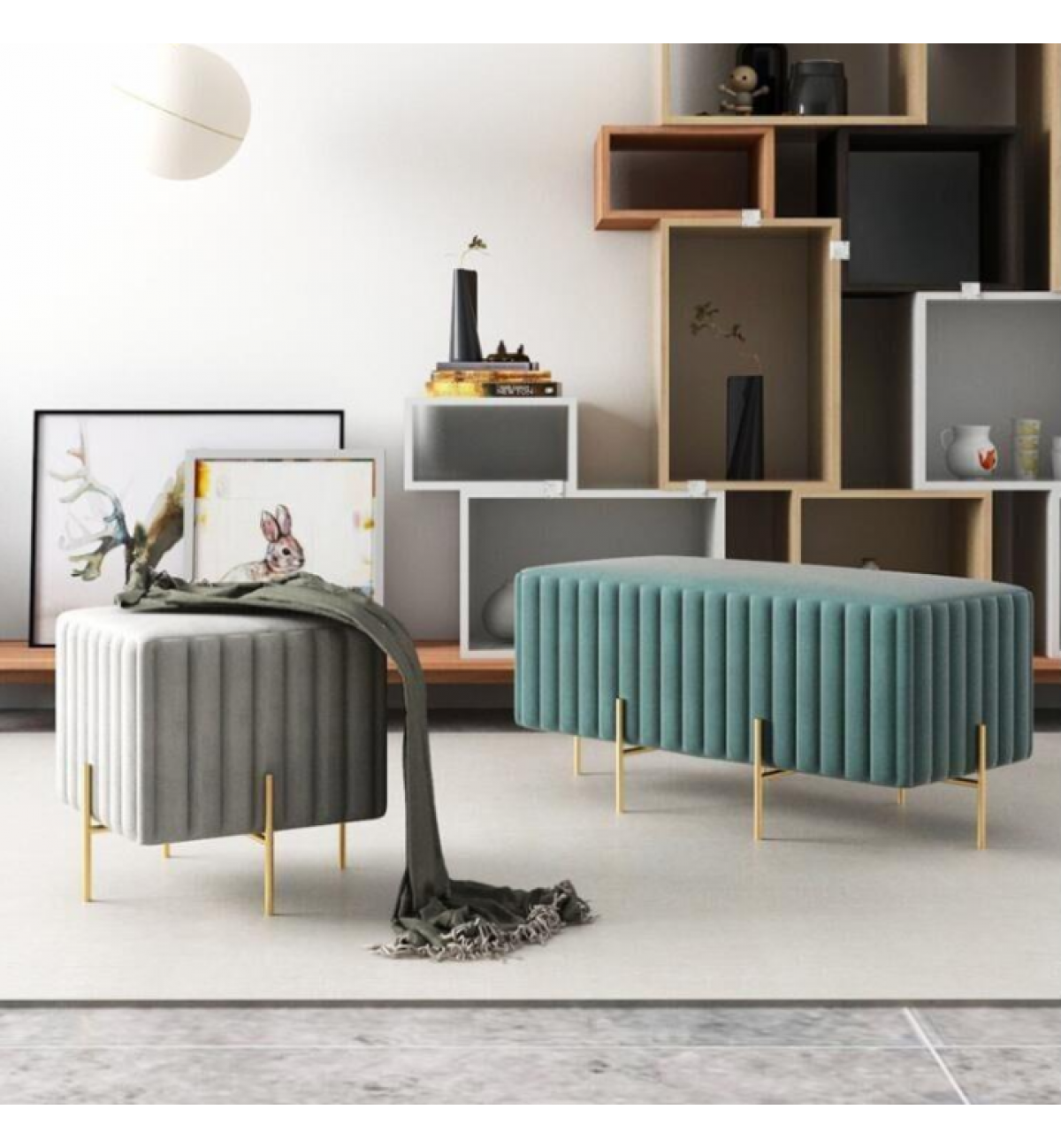 00Q Bench with Velvet Cushion